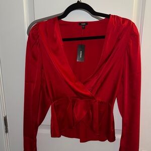 Express red blouse